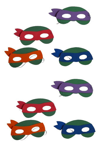 Antifaz Tortugas Ninjas Goma Eva Antifaces Rata Tortuga X10 0