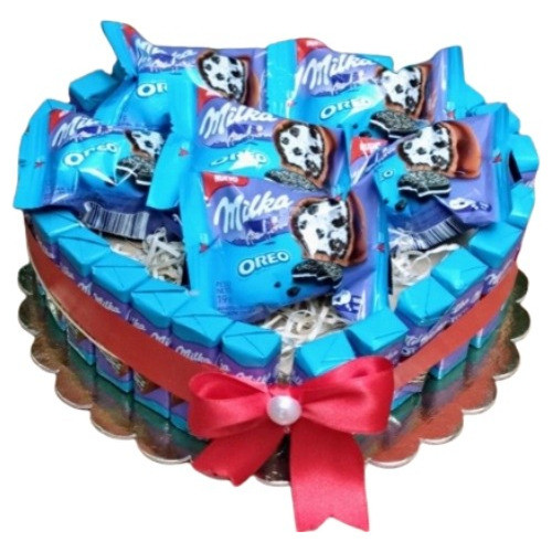 Corazón Milka Oreo Golosina Dulces Larosita Regalo 0