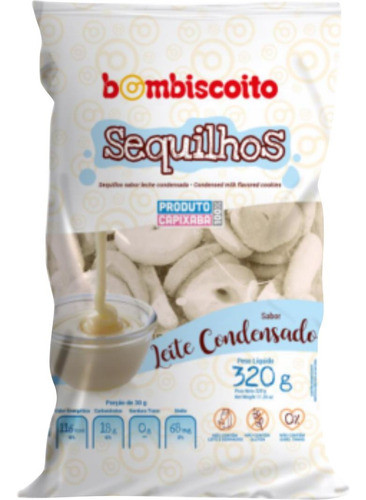 Kit 5 Sequilhos Leite Condensado 320g Bom Biscoito 0