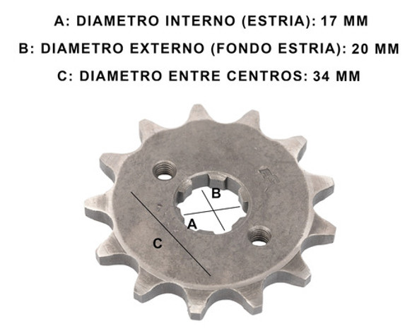 Piñon De Transmision Honda Xr 250 / Xr 200 / Xr-l 250 Creuso 1