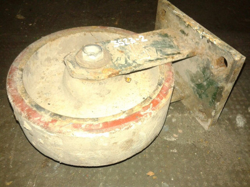 Rueda De Goma 400kg Con Soporte. Diam. 200mm. 0