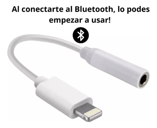 Adaptador Audio Para iPhone Ficha 3.5 Jack Con Bluetooth 1
