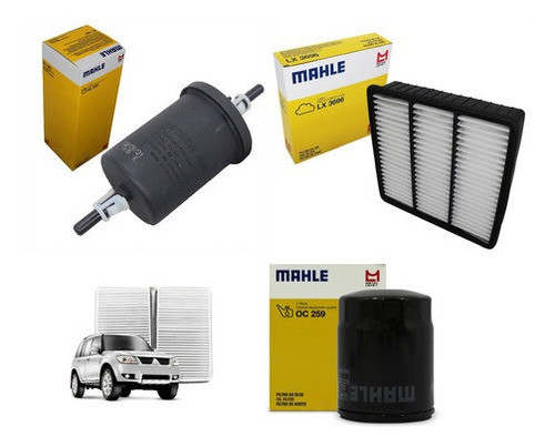 Kit De Filtro Óleo Ar Combustível Cabine Tr4 Flex 2010 Mahle 0