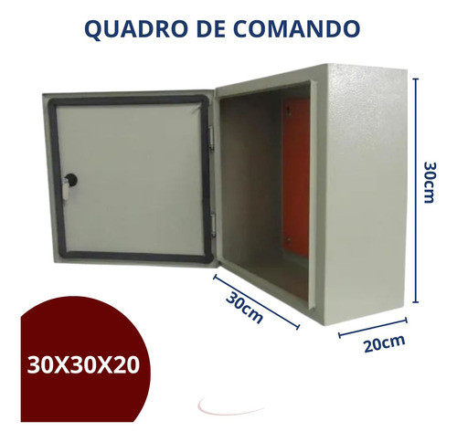 Caixa Metálica Quadro Painel De Comando 30x30x20 1