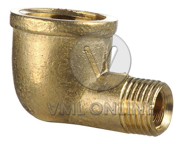 Codo Reduccion De Bronce 1/4 Hembra A 1/8 Macho Para Agua 1