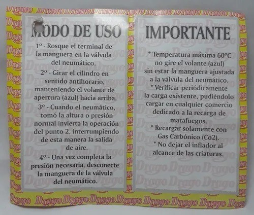 Conexión Para Inflar Neumáticos Para Carga Drago 1
