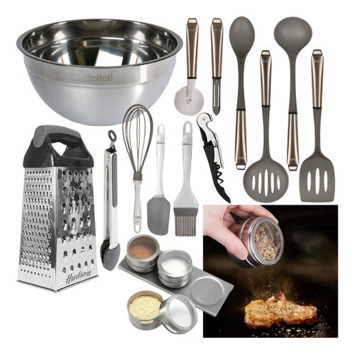 Hermoso Set Completo Cocina Utensillos Hudsón Rallador Bowl 0