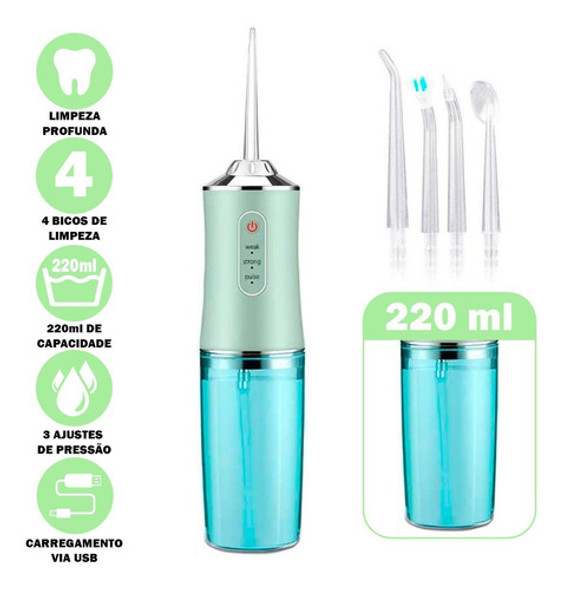 Aparelho Bucal Recarregável Limpeza Bucal Completa E 1