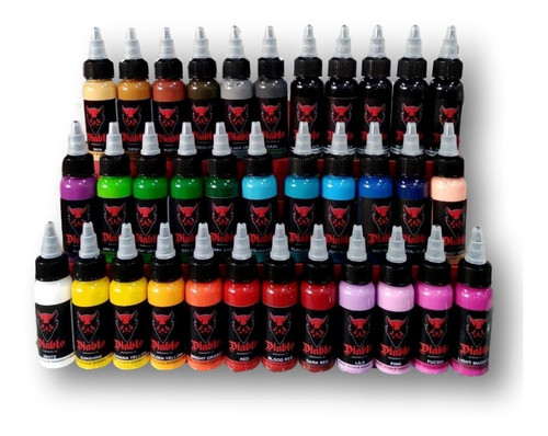 Set 3 Tintas Tattoo Diablo Tatuajes Tatuar 1 Onza 0