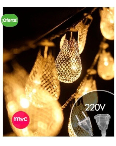 Guirnalda Gota 220v Dorado 3m X 20 Lamparas 1.2w Gui_015 1