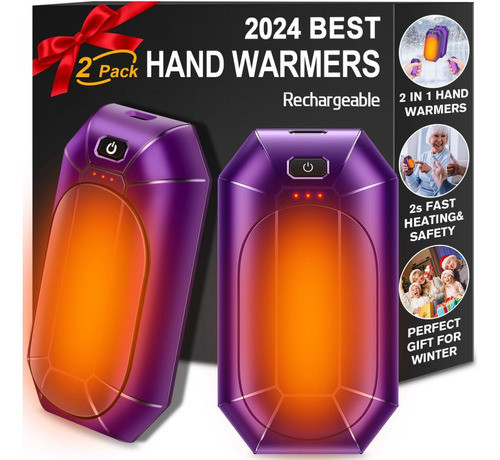2 Calentadores De Manos Recargable Usb Capacidad 15 Hs - P 0