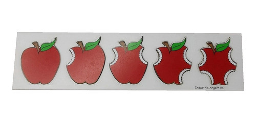 Encajes Secuencia Madera Material Didactico Manzana Luhjbn 1