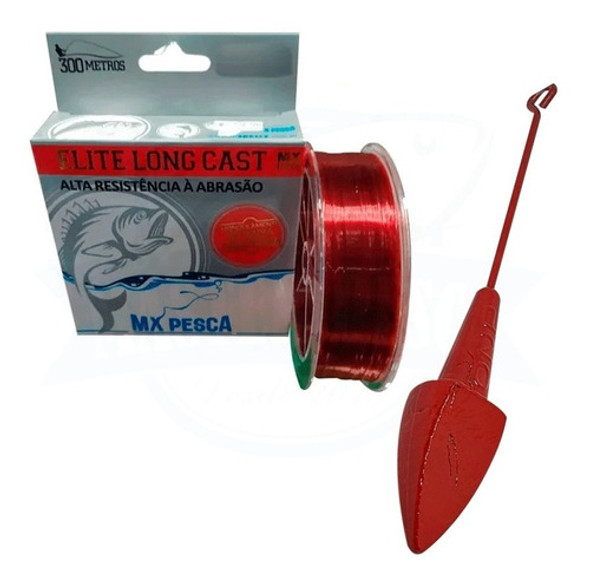Kit Linha Mx 0,23 + Chumbada Bico De Pato 0