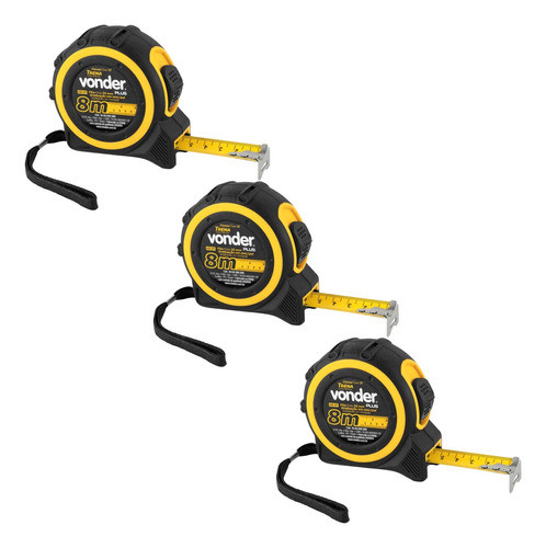 Kit 3 Trenas Vonder  8m X 25mm Largura Da Fita De Aço Vonder 1