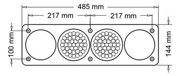 Marco Trasero Con 2 Faros 3000e R Y 2 Faros 1810 Cr-ro-ro-am 1
