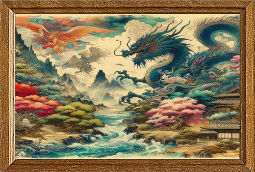 Cuadro Arte Digital Armonía Elemental V4 70x50cm Pieza Única 0