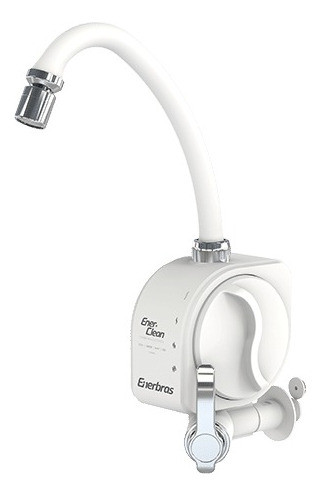 Torneira Eletrica Bancada Branco Com Cromado 110v 4800w 1