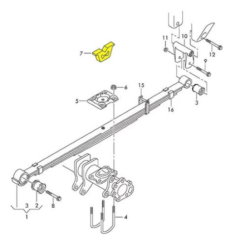 Tope De Elastico Trasero Capemi Vw Amarok 2.0 1