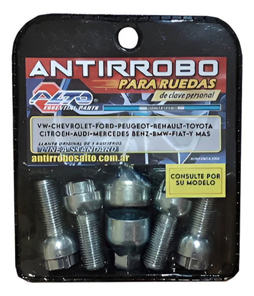 Bulones Tuercas Antirrobo Seguridad Ruedas Peugeot Rcz 0
