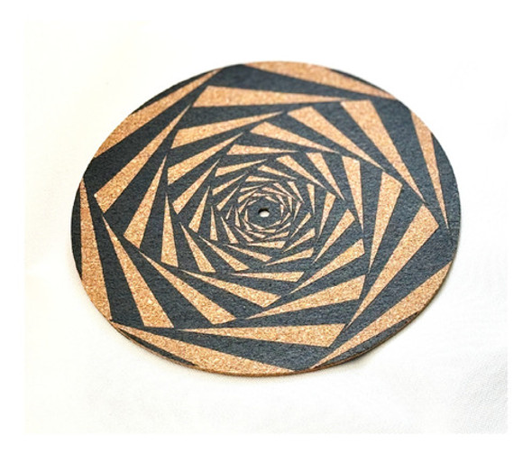 Zene Turntable Mat -tapete De Cortiça P/ Toca-discos Espiral 0