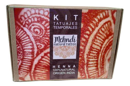 Kit Para Tatuajes Temporales Henna Natural 0