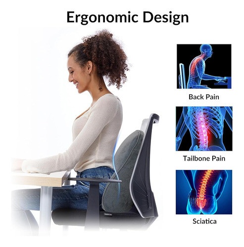 Almohada De Soporte Lumbar Calefactada Snailax Para Silla De 1