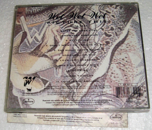Wet Wet Wet Picture Disc Cd Argentino / Kktus 1