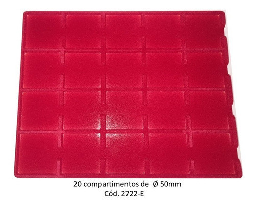 Bandeja Em Veludo Para 20 Moedas Ou Cápsulas Até 50mm 1