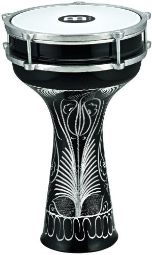 Meinl Percussion He 124 Hand Engraved Aluminum Darbuka With 0