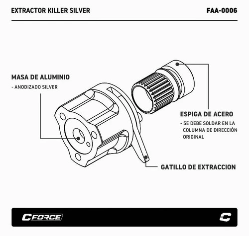 Extractor De Volante Silver Masa Sacavolante Competicion 1