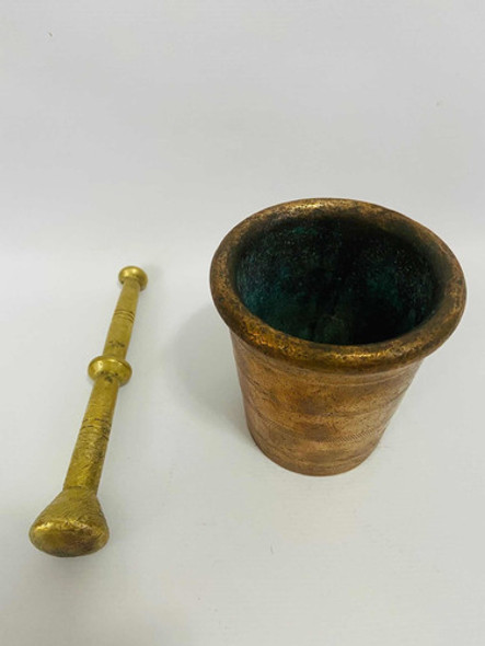 Pilão Antigo De Bronze 1