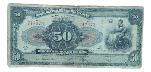 Billete 50 Soles De Oro Perú 1941 Pick# 68a 0