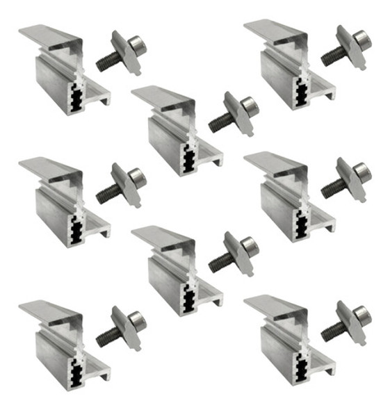 Fixador Grampo Final End Clamp Linha C Placa Solar Kit 08 Un 0