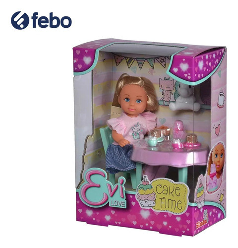 Muñeca Juega Mesa De Te Con Cupcakes Febo 1