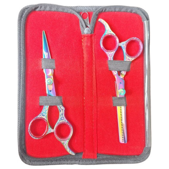 Kit Tesoura+desfiadeira Profissional Rana Furtacor Barbearia 0