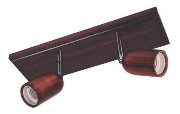 Spot Madera Base Barra  Beta  2 Luces 0