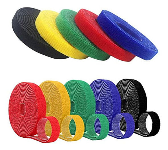 Cinta De Sujeción Organizada De Cables Multicolores Reutiliz 0