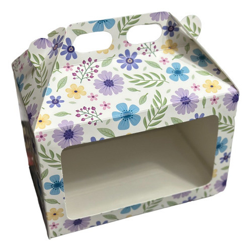 Caja Valija Con Visor Primavera Floreada Deco X10 Unidades 1
