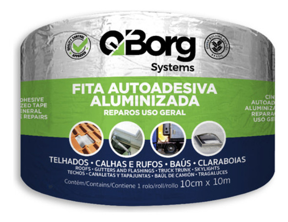 10cmx10m Manta Asfáltica Aluminizada Adesiva Superreforçada 1