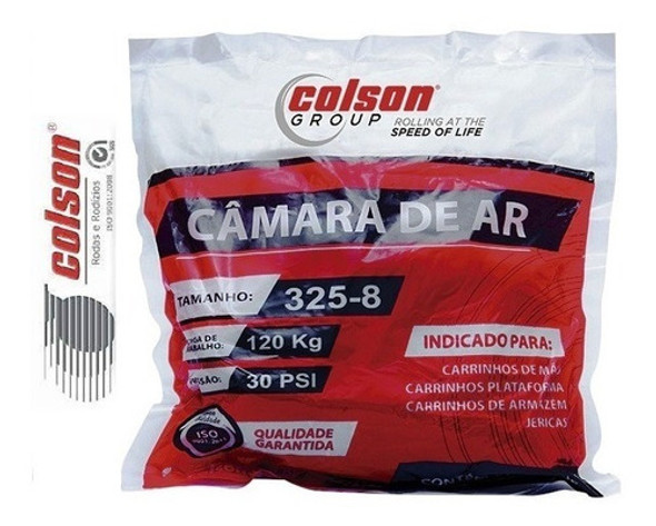 Kit C/3 Câmara De Ar Carrinho De Mão 3,25x8 Origiinal Colson 1