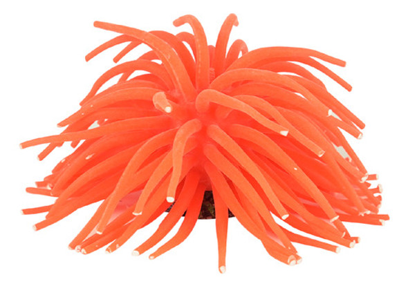 Enfeite De Silicone Soma Anemona Short Laranja 11 Cm 0