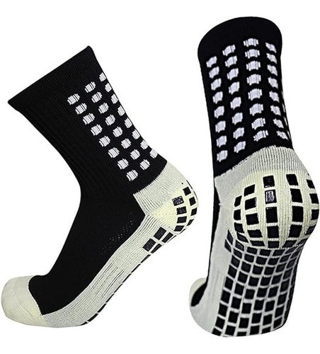 Medias Antideslizantes Negra Calidad Premium Fútbol Basquet 0
