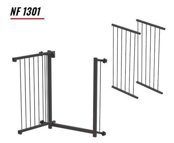 Portão Multigrade-divisor Ambiente 70cm A 130cm Preto-nf1301 1