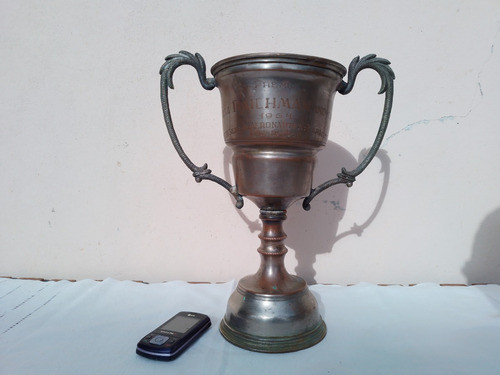 Antigua Copa Trofeo 34cm Aeronáutica Espacial Brigada Aérea 0