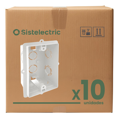 Pack Caja De Embutir Rectangular 10x5 X10u Sistelectric 0