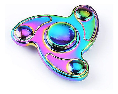 Arco Iris Mano Del Tri Metal Inoxidable Spinner Fidget Tenie 1