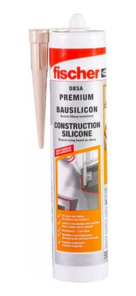 Silicona Neutra Blanca Sellador Fischer 260ml Pack X6u 1