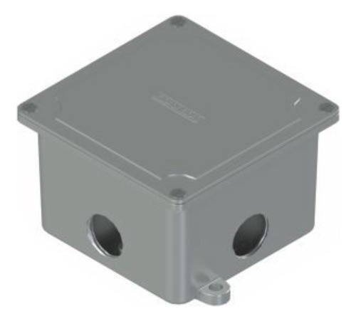 Caja De Paso Uso Exterior 10x10 Cm Con 4 Agujeros Rosca 1 0