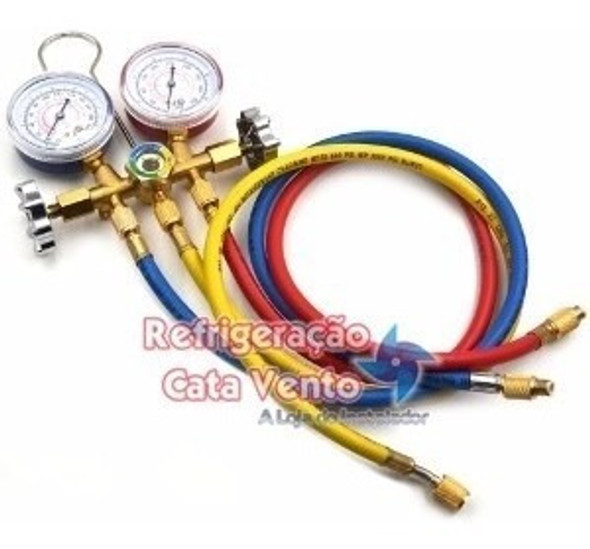 Manifold R22, R407c, R134a E R410a + Adaptadores R410a 1