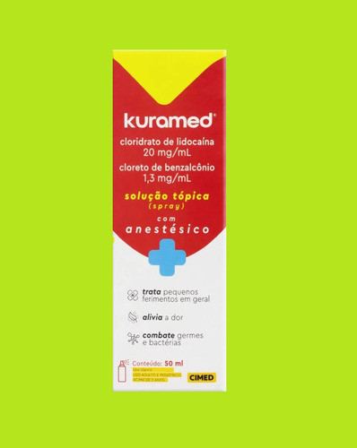 Kit 8 Cxs Kuramed Spray Antisséptico Anestésico Cicatrizante 1